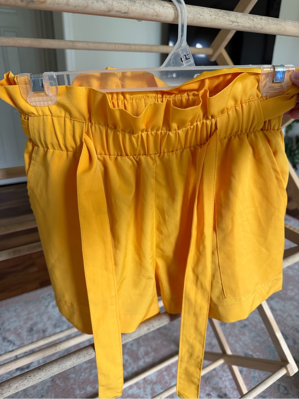 Heritage Golden Yellow Elastic Waist Shorts